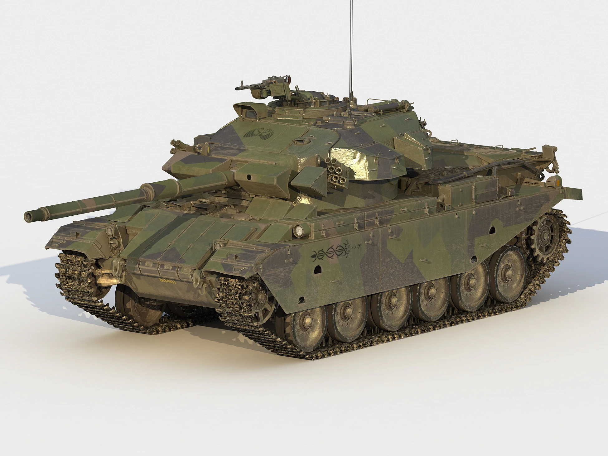 STRV-104 Swedish Tank 3D Model .c4d .max .obj .3ds .fbx .stl .blend 