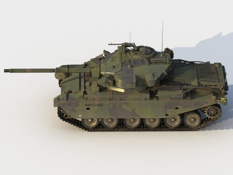STRV-104 Swedish Tank Modelo 3D