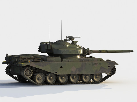 STRV-104 Swedish Tank Modelo 3D
