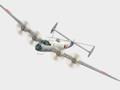 Nakajima G5N Shinzan 3D-Modell