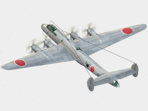 Nakajima G5N Shinzan 3D Model