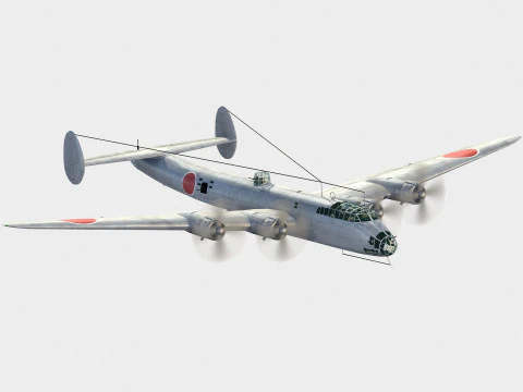 Nakajima G5N Shinzan 3D Model