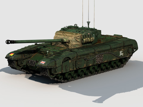 Black Prince british tank prototype 3Dモデル