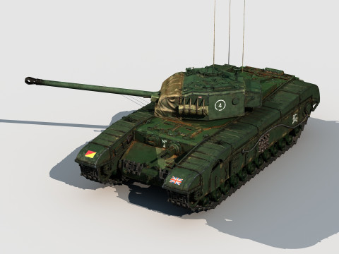 Black Prince british tank prototype 3D Model