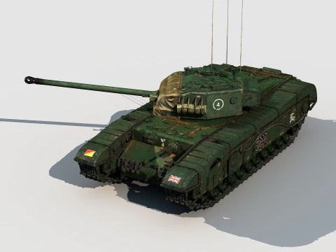 Black Prince british tank prototype 3D Model
