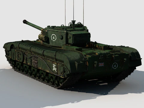 Black Prince british tank prototype 3D Model