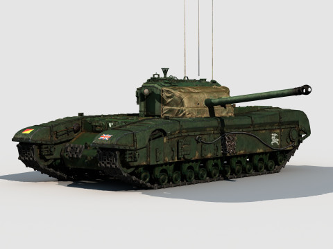 Black Prince british tank prototype 3D Model