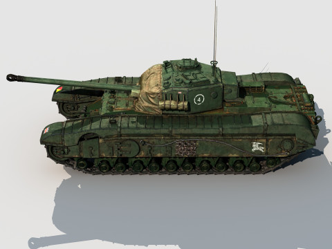 Black Prince british tank prototype 3D Model