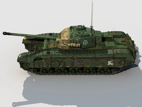 Black Prince british tank prototype 3D Model