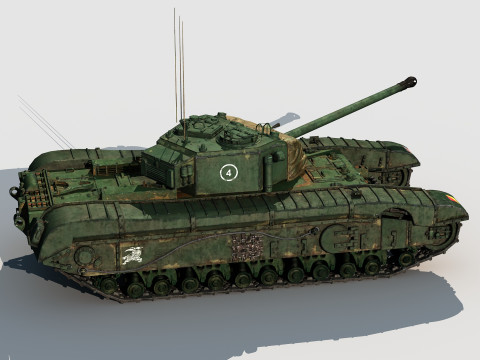 Black Prince british tank prototype 3D Model