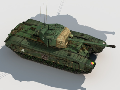 Black Prince british tank prototype 3D Model