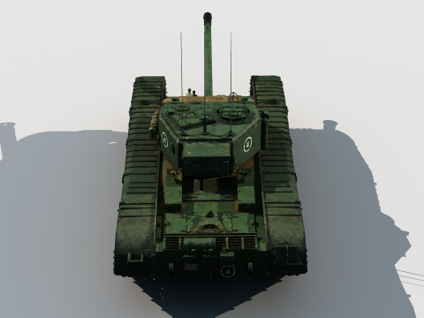Black Prince british tank prototype 3D Model