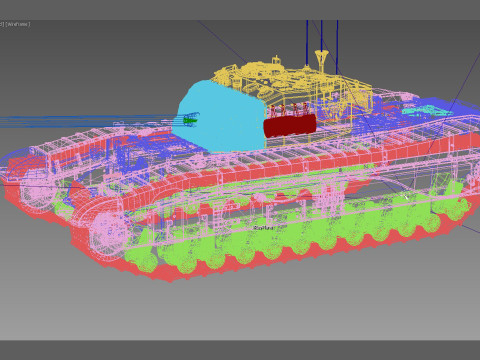 Black Prince british tank prototype 3D Model