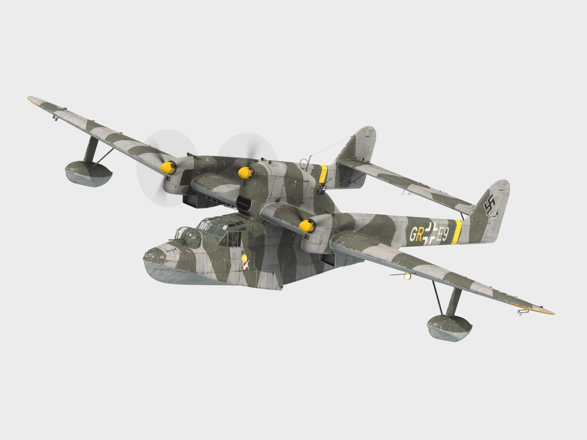 Blohm Voss BV 138 Seedrache 3D Model .c4d .max .obj .3ds .fbx .stl .blend 