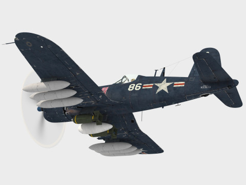 Vought Corsair F4U4 Model 3D