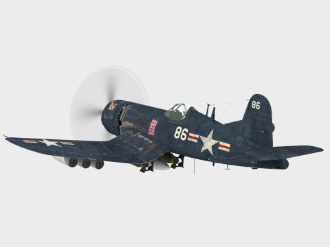 Vought Corsair F4U4 Model 3D