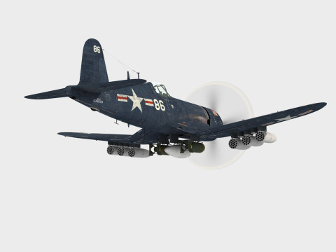 Vought Corsair F4U4 Model 3D