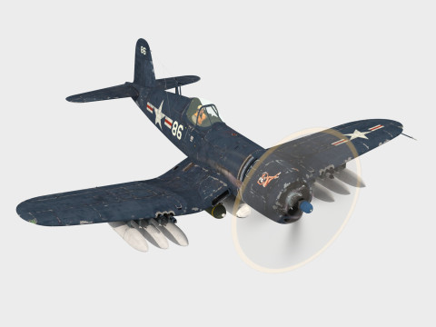 Vought Corsair F4U4 Model 3D