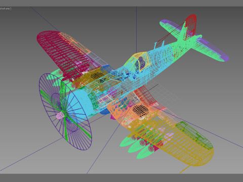 Vought Corsair F4U4 Model 3D