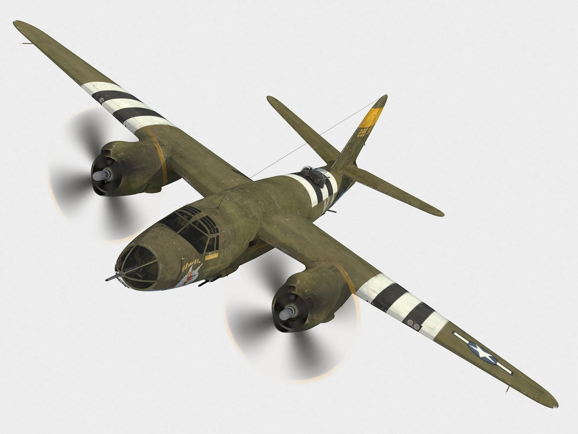 Martin B-26 Marauder 3D Model .c4d .max .obj .3ds .fbx .stl .blend 