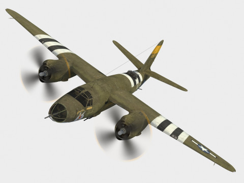 Martin B-26 Marauder 3D-Modell
