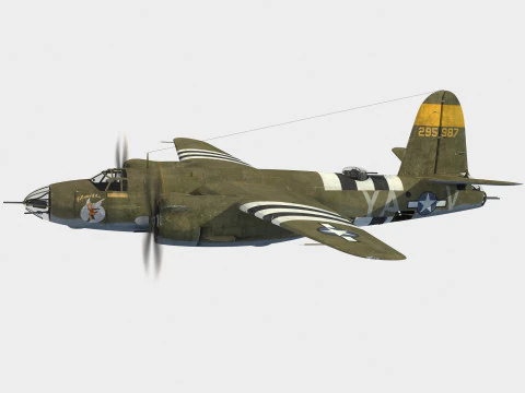Martin B-26 Marauder 3D Model