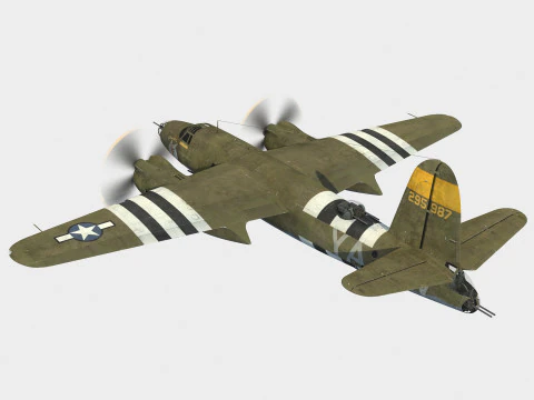 Martin B-26 Marauder 3D Model