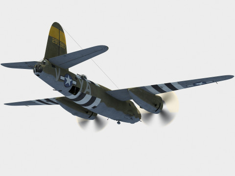 Martin B-26 Marauder 3D Модель