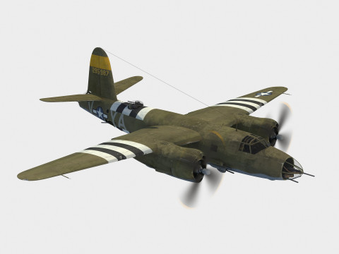 Martin B-26 Marauder 3D Модель