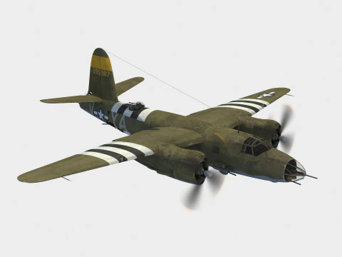 Martin B-26 Marauder 3D Model