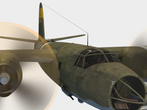 Martin B-26 Marauder 3D Модель