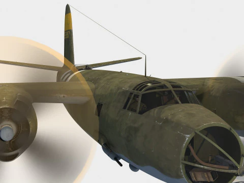 Martin B-26 Marauder 3D Model