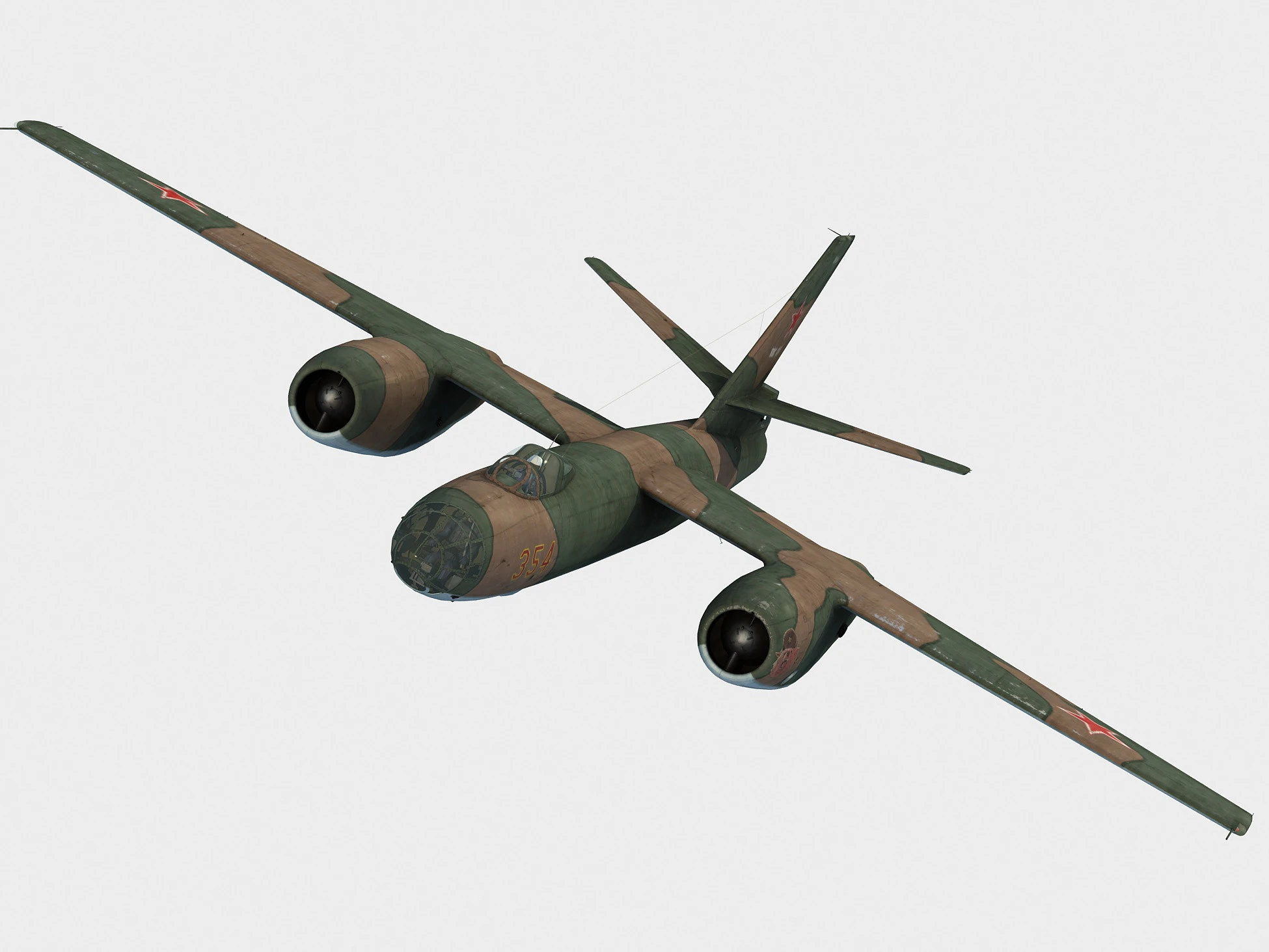 Ilyushin Il-28 Beagle 3D Model .c4d .max .obj .3ds .fbx .stl .blend
