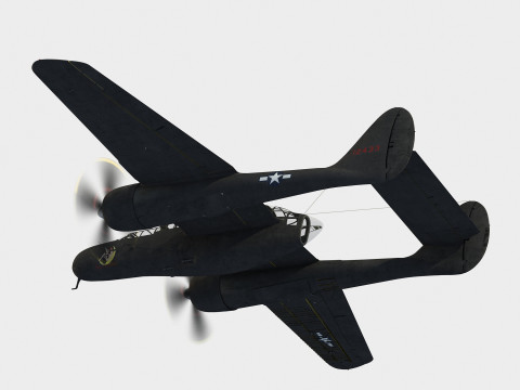 Northrop P-61 Black Widow 3D Модель