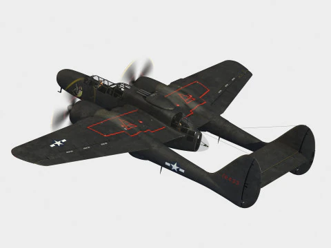 Northrop P-61 vedova nera Modello 3D