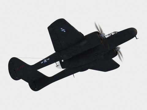 Northrop P-61 Black Widow 3D Модель