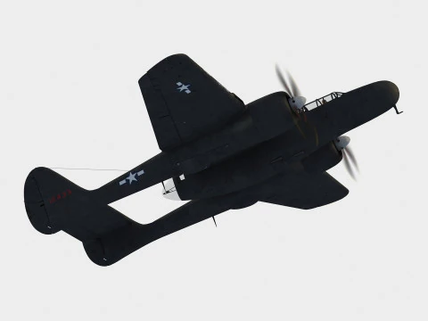 Northrop P-61 vedova nera Modello 3D