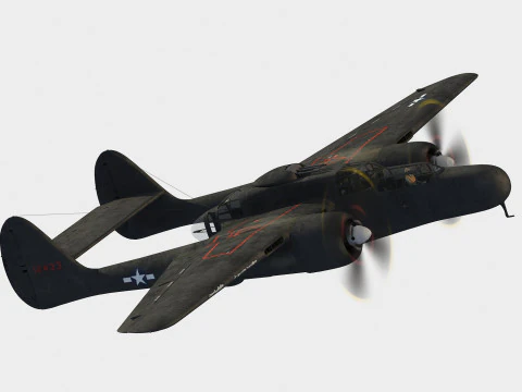 Northrop P-61 vedova nera Modello 3D