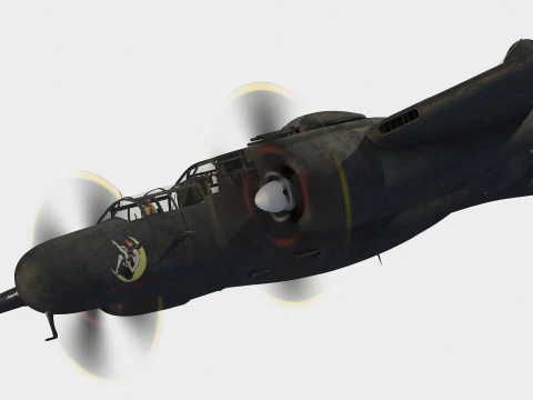 Northrop P-61 vedova nera Modello 3D