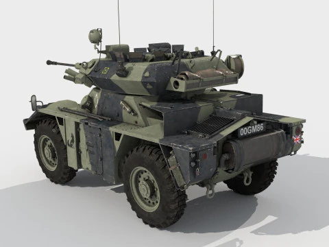 Ve&iacute;culo blindado de reconhecimento FV721 Fox Modelo 3D