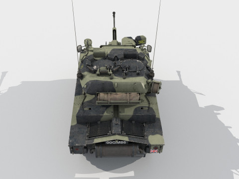 FV721 Fox armoured reconnaissance vehicle 3D Модель