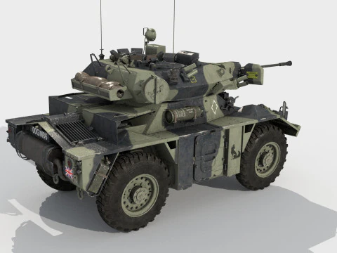 Ve&iacute;culo blindado de reconhecimento FV721 Fox Modelo 3D