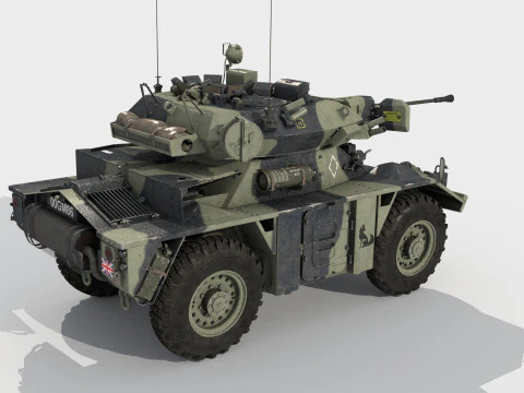 Ve&iacute;culo blindado de reconhecimento FV721 Fox Modelo 3D