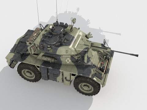 FV721 Fox armoured reconnaissance vehicle 3D Модель