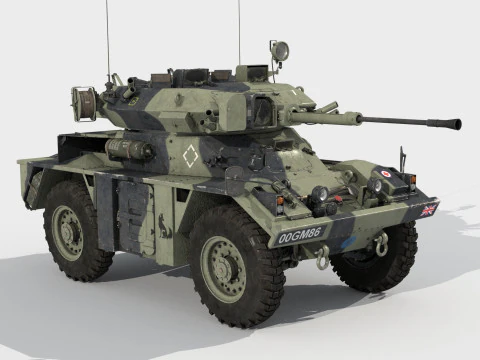 Ve&iacute;culo blindado de reconhecimento FV721 Fox Modelo 3D