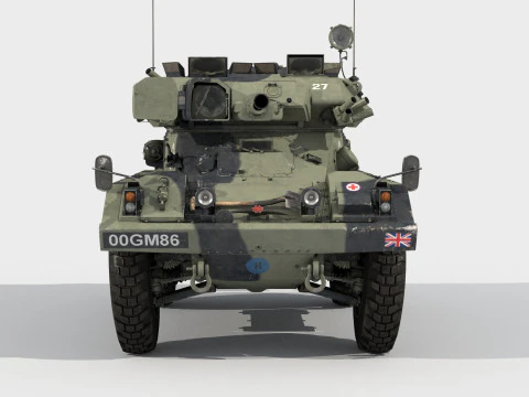 Ve&iacute;culo blindado de reconhecimento FV721 Fox Modelo 3D