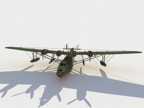 Kawanishi H6K4 Mavis 3D-Modell