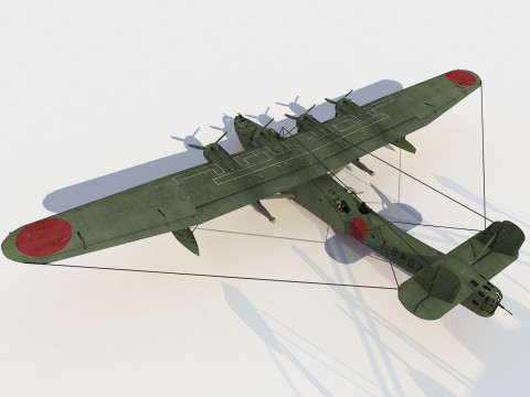 Kawanishi H6K4 Mavis Model 3D