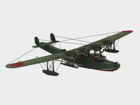 Kawanishi H6K4 Mavis Model 3D