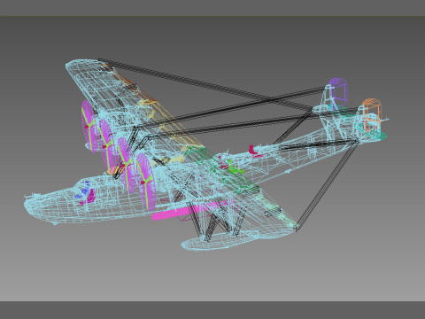 Kawanishi H6K4 Mavis Model 3D